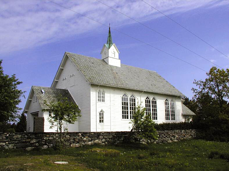 Plakat for Gudsteneste Moster kyrkje