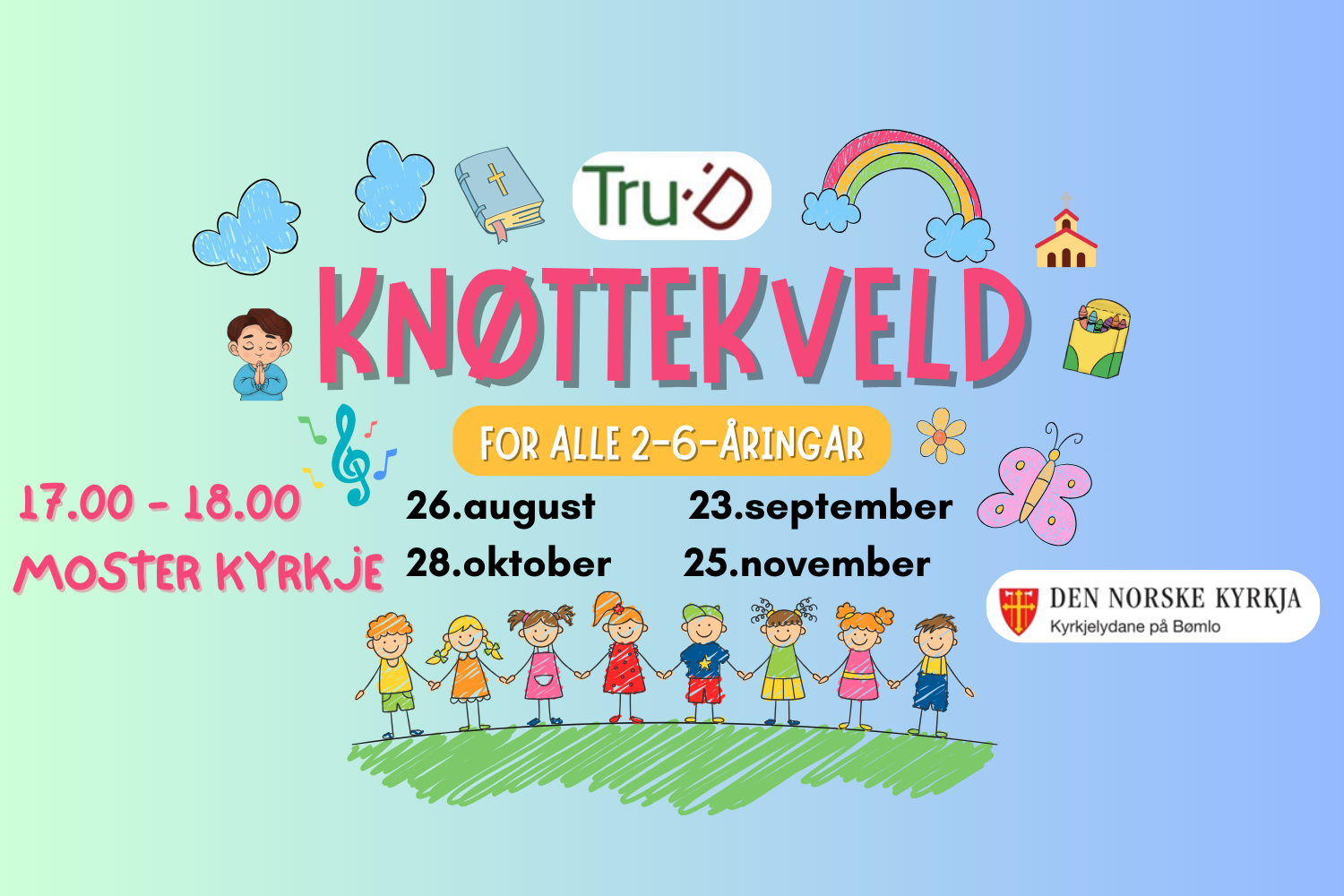 Plakat for Tru:D 2-6 Knøttekveld Moster kyrkje