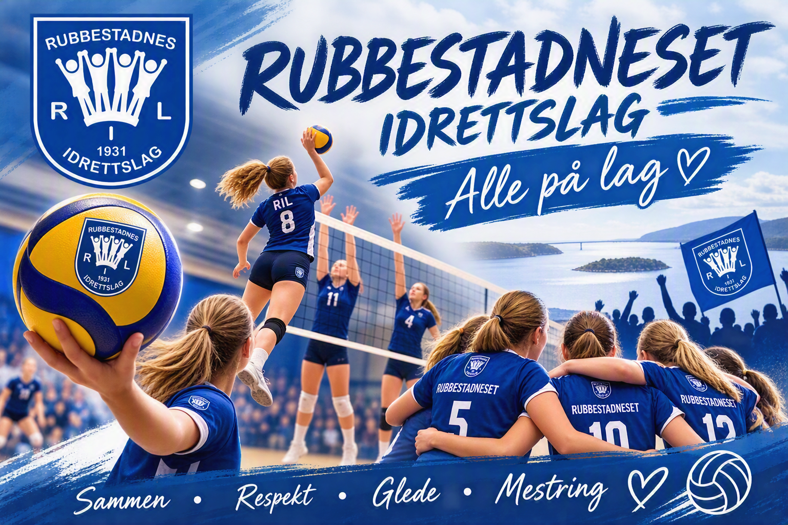 Plakat for Volleyball (jenter 8.-10. kl)