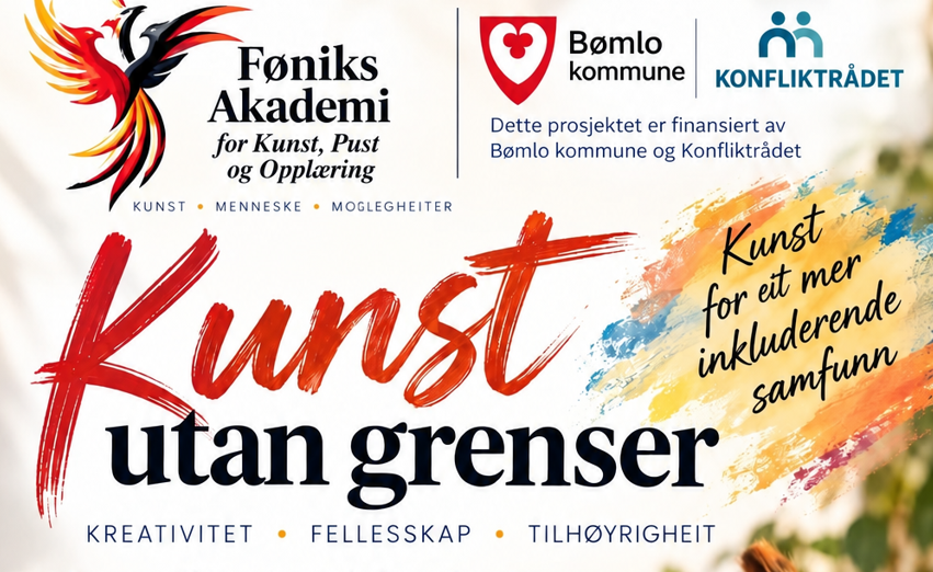Plakat for KUNSTWORKSHOP med Føniks Akademi